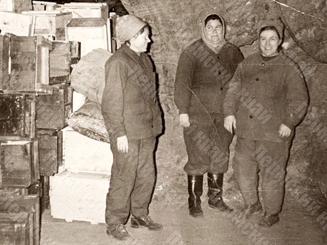 Explosives technicians of the Berezniki Potash Combine in a warehouse